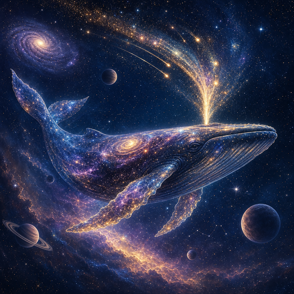 宇宙鲸鱼插画