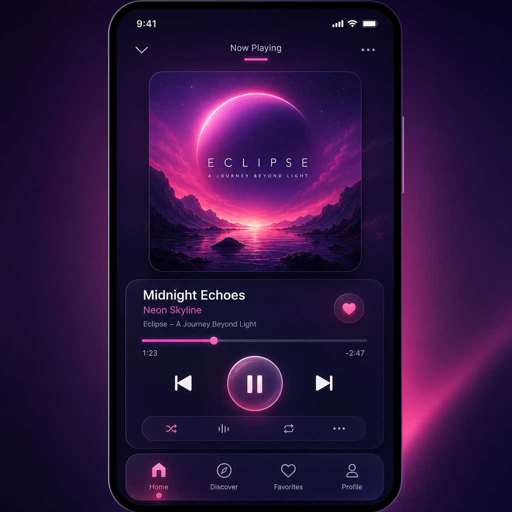 音乐播放器 APP 界面