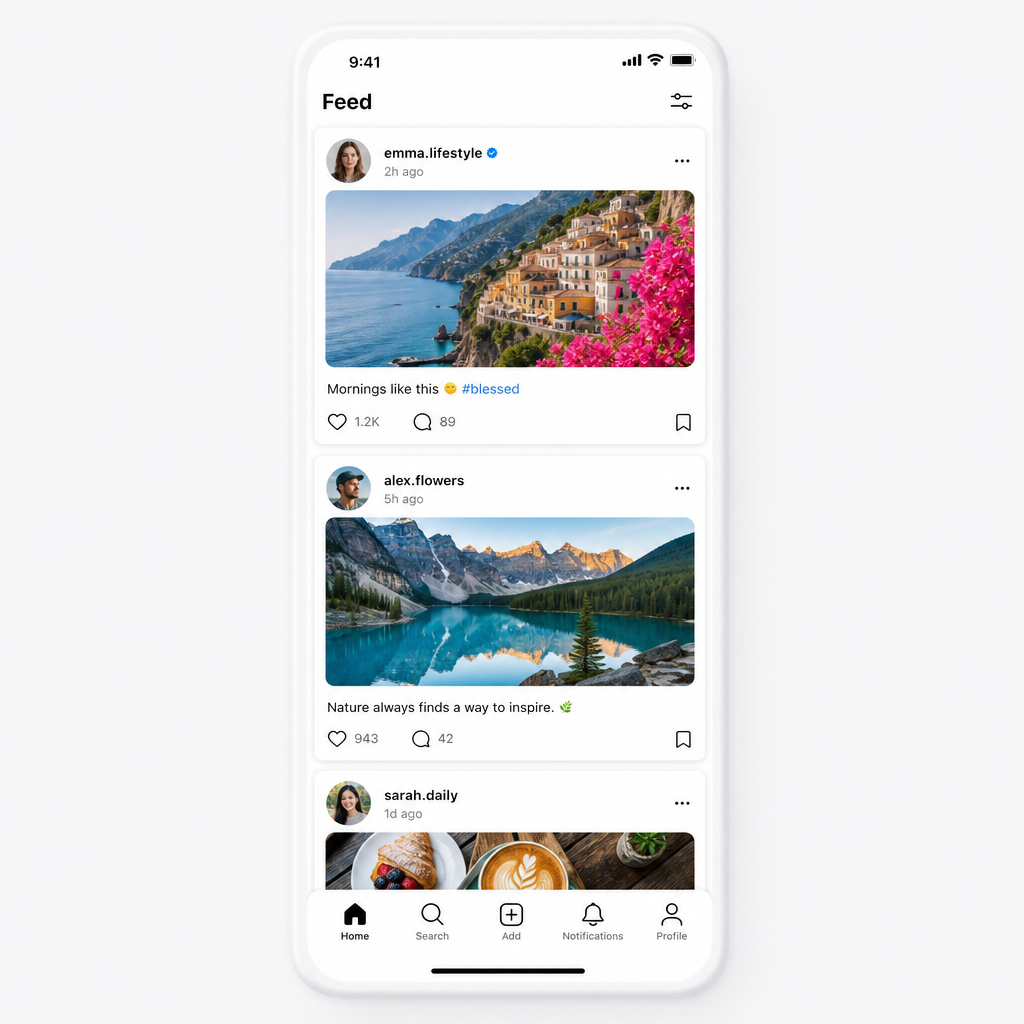 社交动态 UI