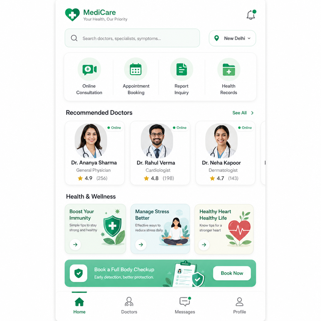 远程医疗 APP 界面